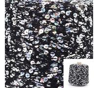 500 g/Stränge Baumwoll-Paillettengarn, 6 mm + 3 mm, Pailletten, Handstrickgarn, Faden, luxuriös, glitzernd, weiches Seil, DIY-Material