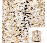 500 g/Stränge Baumwoll-Paillettengarn, 6 mm + 3 mm, Pailletten, Handstrickgarn, Faden, luxuriös, glitzernd, weiches Seil, DIY-Material