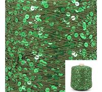 500 g/Stränge Baumwoll-Paillettengarn, 6 mm + 3 mm, Pailletten, Handstrickgarn, Faden, luxuriös, glitzernd, weiches Seil, DIY-Material