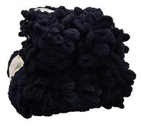 500 Gramm Puffy Schlaufenwolle Ilkadim Export, 5 x 100 Gramm Fingerstrick - Wolle super bulky, Schlaufenwolle, Strickwolle, Stricken ohne Nadel (schwarz 60)