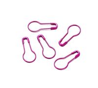 500 Stück Birne Pins Bunte Sicherheitsnadeln Calabash Pin Metall Kürbis Pins Häkelclips Bulk Kleidung Tag Birnenförmige Sicherheitpins Maschenmarkierern 22mm Kleine Kalebassennadeln Flat-Rosarot