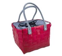 5008-39-2U ICE-RED MINI SHOPPER MIT TOPPING U. KURZEN GRIFFEN ca. 29 x 22 x 22 cm
