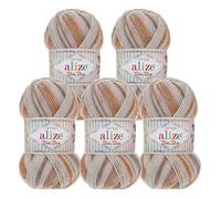 500g Baby-Wolle Strickgarn ALIZE Baby Best Batik Antipilling, unterschiedliche Farben, Farbe:7541 mehrfarbig