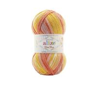 500g Baby-Wolle Strickgarn ALIZE Baby Best Batik Antipilling, unterschiedliche Farben, Farbe 7686 mehrfarbig