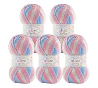 500g Baby-Wolle Strickgarn ALIZE Baby Best Batik Antipilling, unterschiedliche Farben