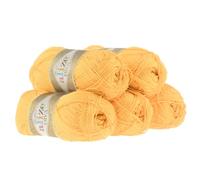 500g Strickgarn ALIZE DIVA - Häkelgarn Wolle Sommer Stricken Häkeln, Farbe:187 hellgelb