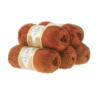 500g Strickgarn ALIZE DIVA - Häkelgarn Wolle Sommer Stricken Häkeln, Farbe:234 kupferorange