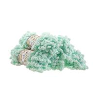 Alize 5 x 100g Strickgarn Puffy Häkelwolle, 9.2 m, 15 water green grün