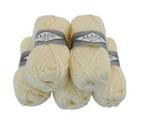 500g Strickgarn Strickwolle Alize Superlana Maxi 25% Wolle, Farbwahl, Farbe:01 cream