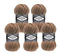 500g Strickgarn Strickwolle Alize Superlana Maxi 25% Wolle, Farbwahl, Farbe:466 camel