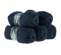 500g Strickgarn Strickwolle Alize Superlana Maxi 25% Wolle, Farbwahl, Farbe:805 navyblau meliert