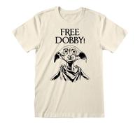 5056688572556 Heroes Inc.EU Harry Potter - Free Dobby T-Shirt L Cremefarben Baumwoll - Natur