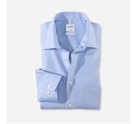 OLYMP Hemd Herren Comfort Fit Langarm Baumwolle blau, 48