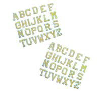 52 Stück Alphabet Aufnäher zum Aufbügeln, Gestickte Flicken