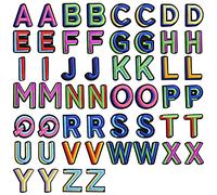 52 Stück Aufnäher zum Aufbügeln von Buchstaben, A-Z, Alphabet, Applikation, Stoff, bestickte Flicken, dekorative Reparaturflicken, zum Aufbügeln oder Aufnähen, für Jacken, Kleidung, Jeans, Taschen