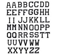 52 Stück schwarze Alphabet-Aufnäher von A bis Z, zum Aufbügeln, zum Aufnähen von Buchstaben für Kleidung, Hüte, Schuhe, Rucksäcke, Handtaschen, Jeans, Jacken usw.