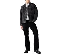 Bootcut-Jeans LEVI'S "527 SLIM BOOT CUT", Herren, Gr. 34, Länge 32, schwarz (boot cut native cali), Denim/Jeans, Obermaterial: 99% Baumwolle, 1% Elasthan, unifarben, casual, slim fit, Jeans, in cleane