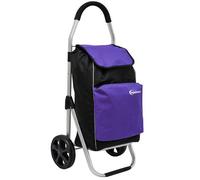 52L Einkaufstrolley Kühlfach Faltbarer Einkaufsroller XL Shopping Trolley Lila