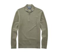 OLYMP Casual Regular Fit Pullover oliv, Strukturiert