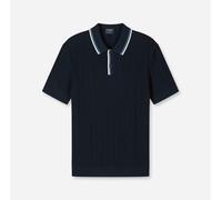 Poloshirt OLYMP "OLYMP Casual Strick", Herren, Gr. M, marine, 55% Baumwolle, 45% Polyester, Shirts (75151449-M) marine