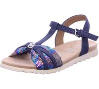 Riemchensandale TOM TAILOR "Nani", Kinder, Gr. 33, navy, Lederimitat, Textil, Schuhe Riemchensandale, Plateau, Sandalette mit Raffungen und Kontrastbesatz (31171726-33) navy