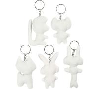 Schlüsselanhänger aus Stoff, H 6-10 cm, 5 Stk/ 1 Pck