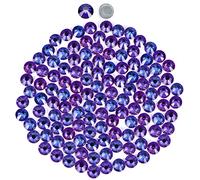 576 Hotfix-Strasssteine,Flatback Glitzersteine Stones, Glas, runde Kristalle Strasssteine, Edelsteine zum Basteln, für Kleidung, Schuhe, Taschen, DIY-Dekoration,Purple Velvet,SS30,6.2MM-6.4MM