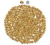 576 Hotfix-Strasssteine,Flatback Glitzersteine Stones, Glas, runde Kristalle Strasssteine, Edelsteine zum Basteln, für Kleidung, Schuhe, Taschen, DIY-Dekoration,Mine Gold,SS30,6.2MM-6.4MM