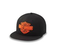 59FIFTY Bar & Shield Fitted Cap Harley Black Schirmmütze, S S schwarz orange