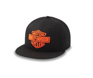 59FIFTY Bar & Shield Fitted Cap Harley Black Schirmmütze, S S schwarz orange