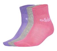 Funktionssocken ADIDAS PERFORMANCE "KIDS LIN ANK 5P", Kinder, Gr. XS (34/36), true pink, pink fusion, violet fusion, medium grau heather, Obermaterial: 68% Baumwolle, 29% Polyester, 2% Elasthan, 1% so