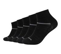 5er Pack camano Mesh Ventilation Quarter Socken 9997 - black mix 43-46