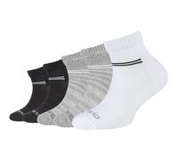 5er Pack camano Mesh Ventilation Quarter Socken Kinder 9997 - black mix 31-34