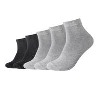 5er Pack camano Red Classics Quarter Socken 9300 - light grey melange 43-46