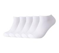 camano Sneakersocken mit elastischem Rippenbündchen im 5er-Pack in Weiss, Größe 39/42