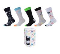 Socken CAMANO "Socken 5er Pack", Damen, Gr. 27-30, grau (backtoschool), 70% Baumwolle, 28% Polyester, 2% Elasthan, gemustert, Socken Socken (88802659-27) backtoschool