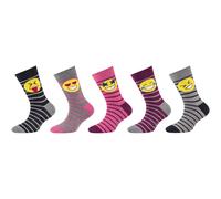 5er Pack camano Soft Recycled Cotton Crew Socken Kinder 4540 - shocking pink 23-26