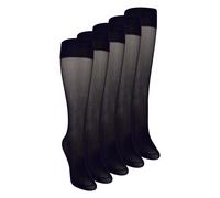 5er-Pack Damen Kniestrümpfe 15 Denier Leichte Durchsichtige Socken EU 37 - 42