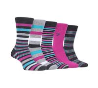 5er Pack Herren Bambus Socken mit buntem gestreiftem Design EU 39 - 45