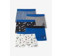 5er-Pack Jungen Boxershorts aus Stretch, Weltraum königsblau Gr. 98/104 von Vertbaudet