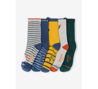 5er-Pack Kinder Socken mit Monstern blau Gr. 23/26 von vertbaudet