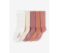 5er-Pack Kinder Socken mit Tupfen BASIC rosenholz Gr. 31/34 von Vertbaudet