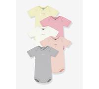 Petit Bateau - Bekleidung Lot de 5 bodies Manches Courtes Semaine - Mehrfarbig - Größe 18M