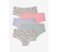 5er-Pack Mädchen Shortys aus Bio-Baumwolle salbeigrün Gr. 140 von Vertbaudet