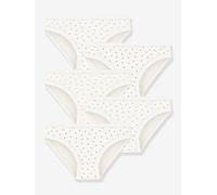 5er-Pack Mädchen Slips mit Herzen PETIT BATEAU, Bio-Baumwolle weiß Gr. 116