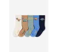 5er-Pack Socken Rippstruktur mit Dinos, Kinder wollweiß Gr. 23/26 von vertbaudet
