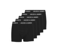 JACK & JONES Jungen Boxershorts, 5er Pack - JACHUEY TRUNKS, Baumwoll-Stretch, Logobund, schwarz, 152 Schwarz