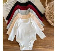 5er/Set Neugeborenen Baby Mädchen süß weiß Langarm Herbst Bodysuit Set