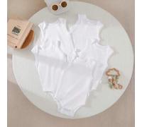 5er Set Neugeborenen Dreieck-Bodysuit Baby Weiß Tank-Bodysuit Weich Bequem Ausflug Säugling Ärmellose Kleidung Set