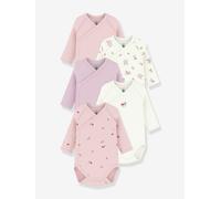 5er-Set Wickelbodies langarm Baby PETIT BATEAU weiß Gr. 74